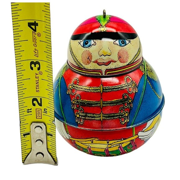 Hallmark Keepsake Jolly Wolly Soldier Ornament Christmas 1991 Pressed Tin - Picture 7 of 8